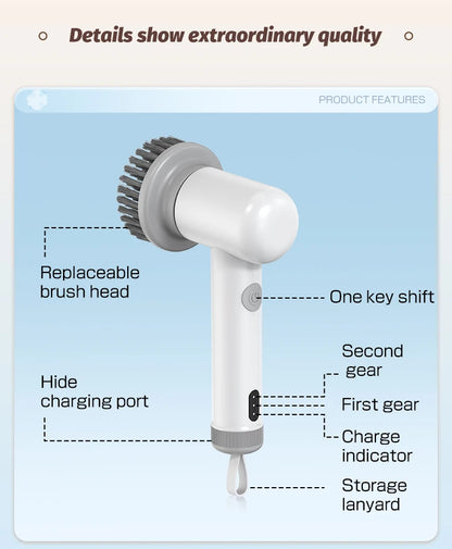 Multifunctional Cordless Electric Cleaning Brush Set