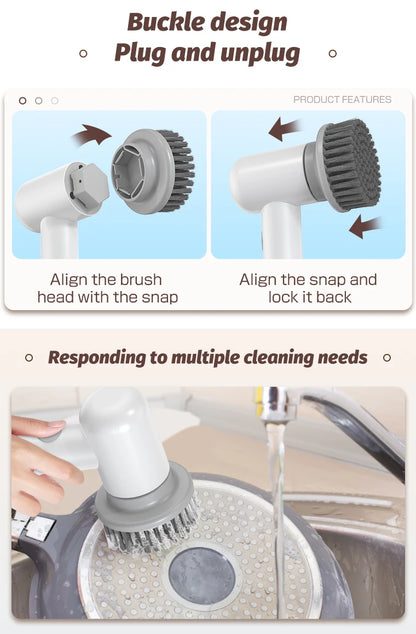 Multifunctional Cordless Electric Cleaning Brush Set
